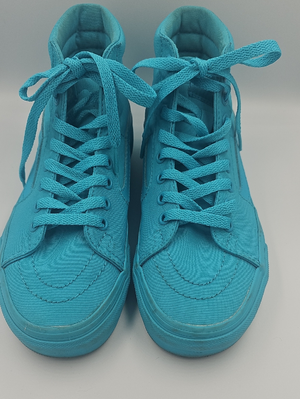 Vans Turquoise High-Top Canvas Skate Sneakers